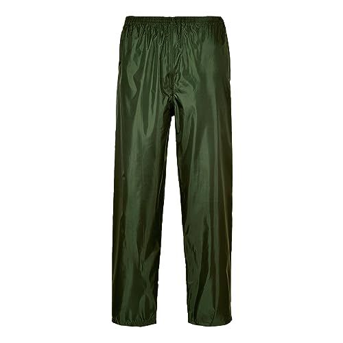 Portwest S441 Heren Lichtgewicht Verstelbare Waterdichte Klassieke Regenwerkbroek Olijfgroen, M