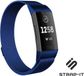 Strap-it Fitbit Charge 4 Milanese band - blauw - Maat: L