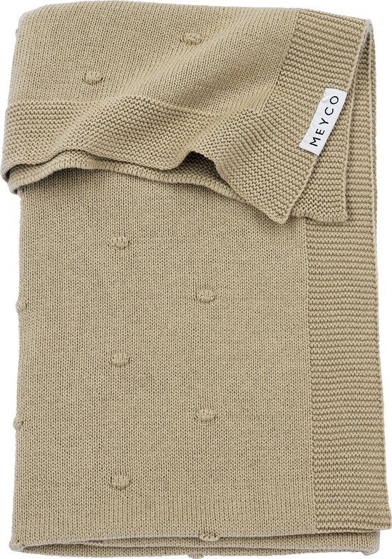 Meyco Baby Mini Knots Wiegdeken - Sand - 75x100cm - 1.0 TOG - Katoen