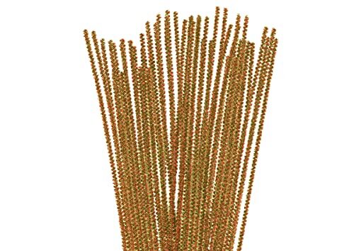 INNSPIRO Pijpenreiniger chenille, metaal, goud, 6 mm x 30 cm. 25 stuks.