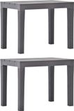 vidaXL Tuinbank - Kunststof - Mokka - 2 stuks