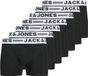JACK&JONES JACSENSE TRUNKS 7 PACK Heren Onderbroeken Zwart Effen 95% Katoen 5% Elastaan M