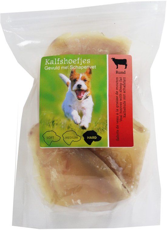 De Boon Natuurlijke Honden Snack - Kalfshoefjes met Schapenvet - zak a 3 stuks