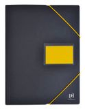 OXFORD Documentenmap, A4, 200 weergaven / 100 hoesjes, omslag van polypropyleen, tweekleurig, zwart/geel