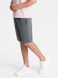 OMBRE Korte Broek - Regular Fit - Katoen - Effen Grafiet S