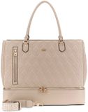 GUESS Maxine Zip Bottom Tote Light Taupe