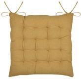 Stof Textile stoelkussen Coline - okergeel - 38 x 38 x 4 cm