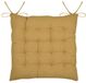 Stof Textile stoelkussen Coline - okergeel - 38 x 38 x 4 cm