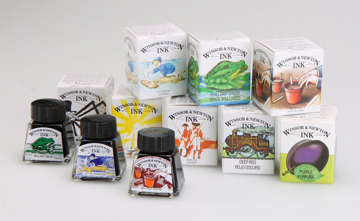 Winsor & Newton Drawing Ink Set 8 x 14ml William Collection - 5012572402491