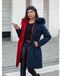 Dstreet Manteau TRENDNEL, bleu foncé, modèle : Dstreet1, taille : S