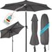 Kingsleeve Parasol 200 cm - Zwengel & Kantelmechanisme - Antraciet