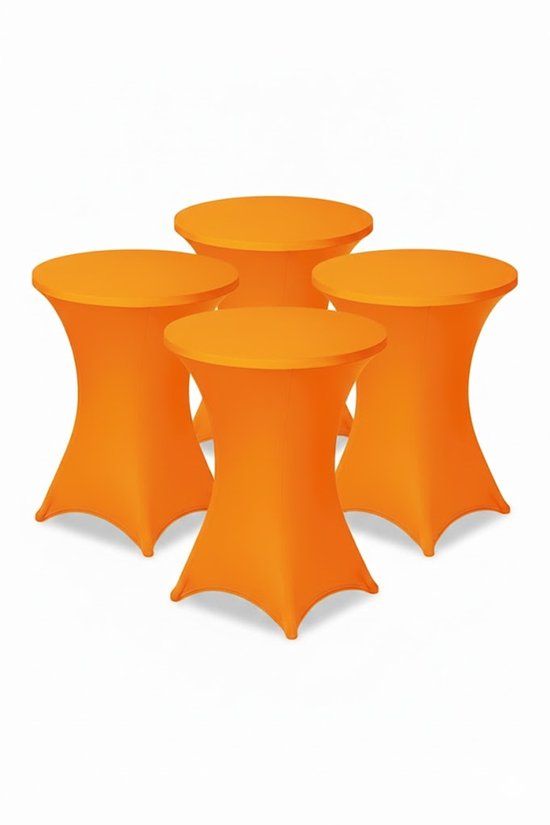 BRASQ Statafelrok Oranje - ∅80-74 x110 cm - Set van 4