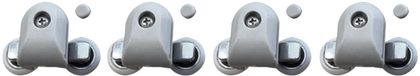 Xellanz Eco Set Wieltjes voor Douchecabine Schuifdeur - 4 Stuks