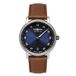 Zeppelin 8643-3 New Captain's Line Polshorloge Dames Blauw Leren Band Zilverkleurig Stalen Kast 36mm Kwarts Analoog 5 ATM