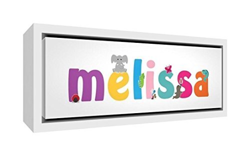 Little Helper Little Helper MelissA3084-FC-15DE hout ingelijste canvasdruk gepersonaliseerd met meisjesnaam, Melissa, 30 x 84 x 3 cm, groot