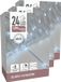 Merkloos Koopman International Draadverlichting lichtsnoer - 3x - 24 lampjes - helder wit - op batterij - 180 cm