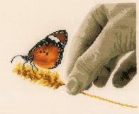 Vervaco Borduurpakket Hand en Vlinder Sepia PN-0157546