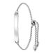 Lucardi Dames Plaatarmband - Staal - Armband met hanger - Cadeau - 26 cm - Zilverkleurig