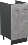 Vicco Keukenonderkast R-Line, Beton/Antraciet, 40 cm zonder werkblad