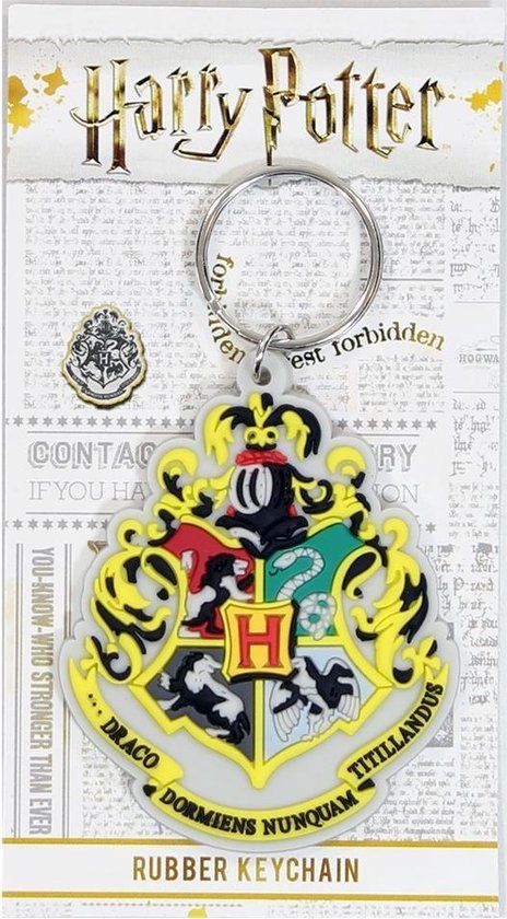 Harry Potter Hogwarts Crest Keychain - Unisex - Multicolor