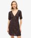 Superdry Robe Courte Fluide Imprimée à Manches Courtes Noir/rose Taille: 44