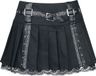 Burleska Aura Mini Skirt Dames Minirok - Zwart - 4XL
