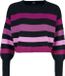 R.E.D. by EMP R.E.D. Rock-Engineered Design Zwart-paarse gestreepte trui - Dames - S
