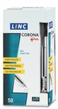 LINC Corona Plus balpen, 50 stuks, zwart