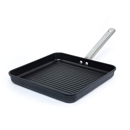 Valira 4437/25 Chef Induction Grill Pan 28x28 cm, Zwart