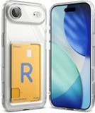 Ringke Fusion Card | Hoesje Geschikt voor Apple iPhone Air | Back Cover met Kaarthouder voor Pasjes | Transparant
