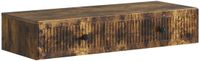 vidaXL Wandgemonteerde Zijtafel Gerookt eiken 87,5 x 34,5 x 17 cm