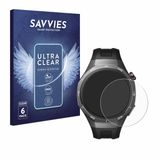 Savvies Screenprotector voor Huawei Watch GT 5 Pro (46 mm) - Folie Beschermfolie transparant 6 Stuks