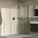Brauer Oblivion - Inloopdouche - Helder Glas - 100 x 200 cm - met Zijwand 30 cm - incl. Glascoating - PVD RVS-Kleurig Geborsteld