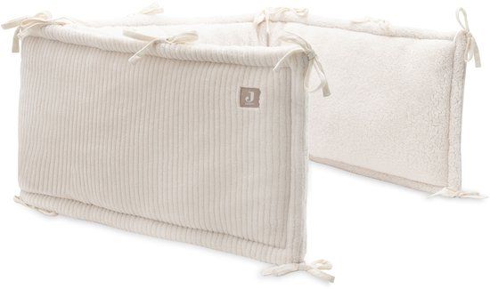 Jollein Baby Bedbumper Ledikant - 180x30cm - Katoen - Cloudy Rib - Oatmeal