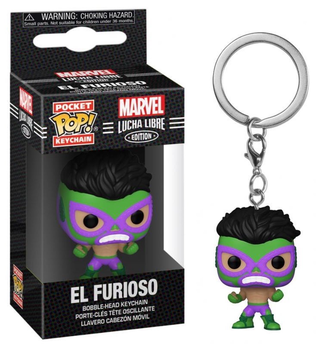 Funko Pocket POP keychain Marvel Luchadores Hulk El Furioso