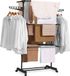 newteck Newlux wasrek, verticaal, opvouwbaar, XXL Fold Care V60, zwart met wielen