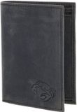 oxmox Leren portemonnee Leather RFID Protect Kombibörse Crab 2.0 Embossed Vintage Black zwart