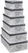 5 Five Simply Smart Set van 6 metalen opbergdozen BOX'