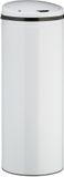 Relaxdays Sensor Prullenbak - 50L - Rond - RVS - Wit