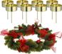 Cepewa Gmbh 8x stuks bougeoir/porte-chauffe-plat or pour une composition de Noël