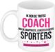 Bellatio Decorations Cadeau koffie/thee mok voor coach/trainer - roze - trotse coach - keramiek