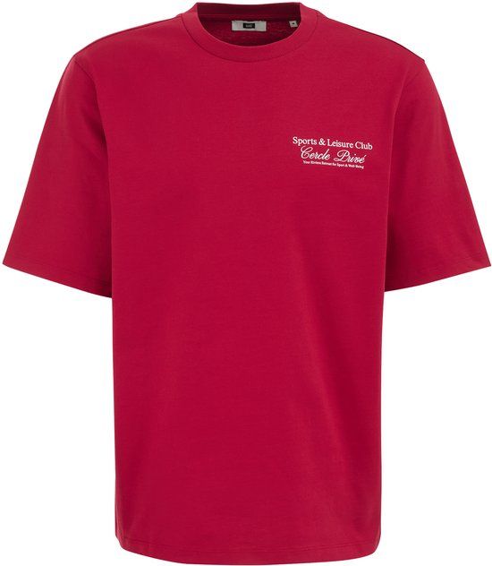 WE Fashion Heren relaxed fit T-shirt met tekst