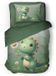 Eleganzzz Kinder Dekbedovertrek Sleeposaurus - Dino Dekbedovertrek - Green - 140x200/220cm - Dekbedovertrek Kinderen - Micropercal - Eenpersoons