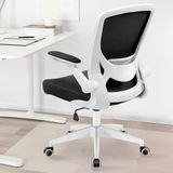 Ayangoods Wan GmbH Natuurlijke Armleuning Computerstoel - Ergonomisch Design - Hoogte Verstelbaar - Ademende Stoffen Bekleding - Kantelmechanisme - Zwart Kleur Optie - Comfortabele Zitting