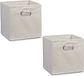 Zeller kastmanden - 4x - Beige - vierkant - 32 x 32 cm - opbergmand