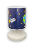 Niermann Standby Wereldall, batterijtafellamp, 2200mAh, 1,5 Watt LED, tot 8 uur brandduur, incl. USB-kabel, kinderlamp, kinderlamp