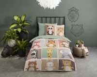 Pure dekbedovertrek dieren - 1 persoons 140x200/220 cm - Multi - Katoen