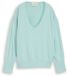 Tom Tailor - Oversized gebreide trui met kasjmier - Maat M - dusty light green melange