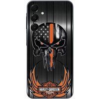Harley Davidson Coque Pour Samsung Galaxy A15 tête de mort fond gris