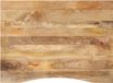 vidaXL Bureaublad met ronding 100x80x2,5 cm massief ruw mangohout